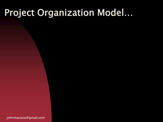 Project Organization Model…
johnmacasio@gmail.com
 
