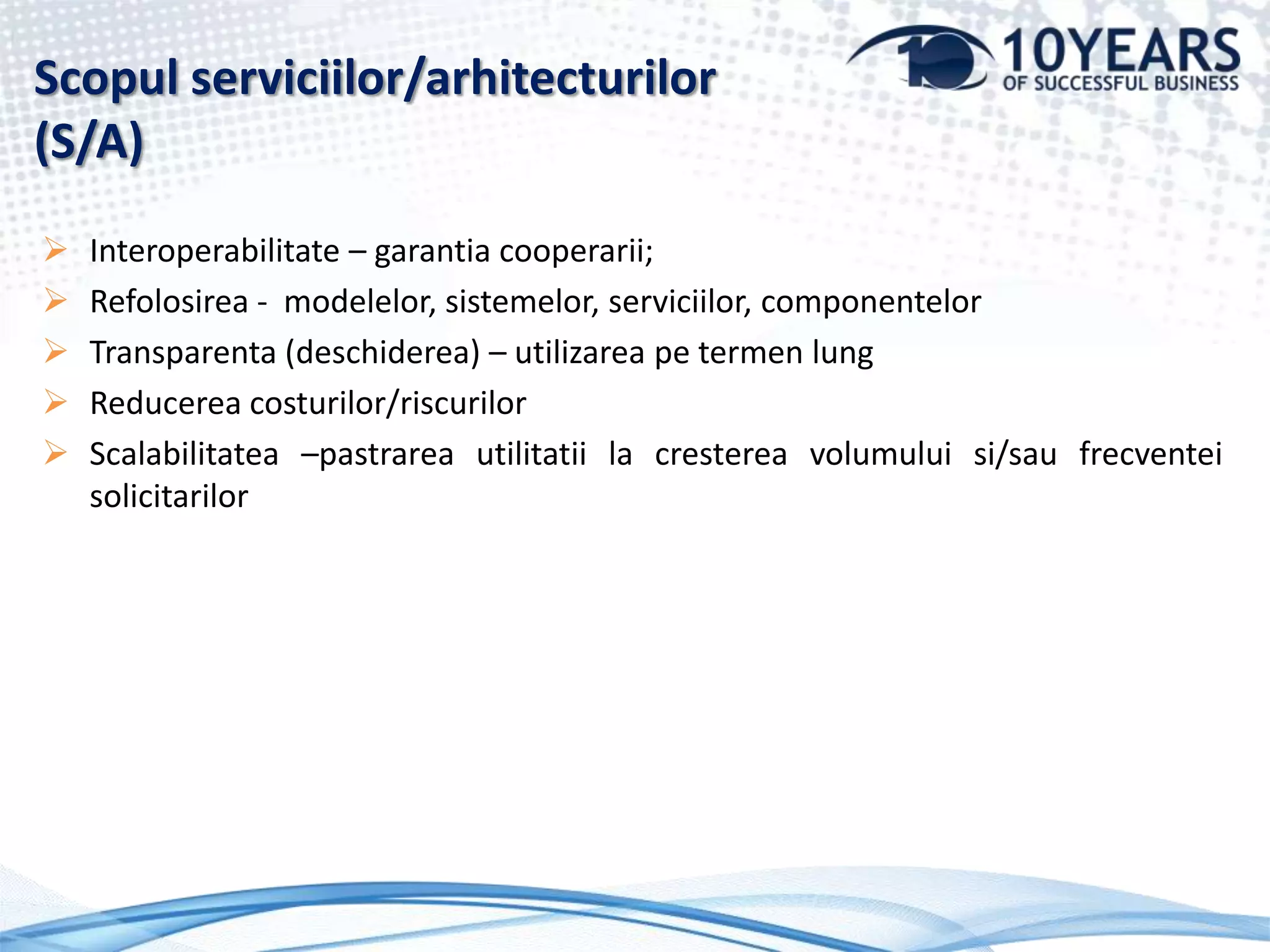 AvantajeleurmariteTransparentastatului in ceeaceprivestepersonalul, tehnologiilesiprocedurileinstiutiilor sale;Livrareaserviciilorsibunurilorprintranzactii e-guvernare;Simplificareatranzactiilor;Creareaunuimediu care sapermitacroscoordonareasicolaborarea institutional in sprijinuljustetiisipromptitudiniideciziei