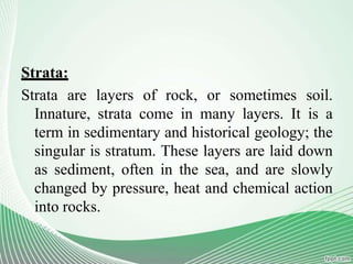 Strata Meaning Math ENGINEERING GEOLOGY | PPTX