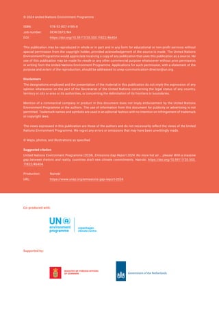UNEP Emission Gap Report 2024- Climate Change Mitigation | PDF