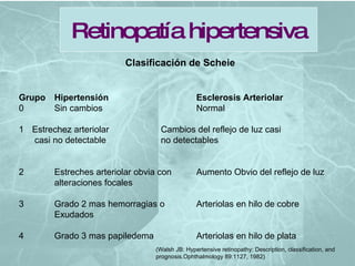 Scheie Classification System Egreso Fondo De Ojo Corregido | PPT