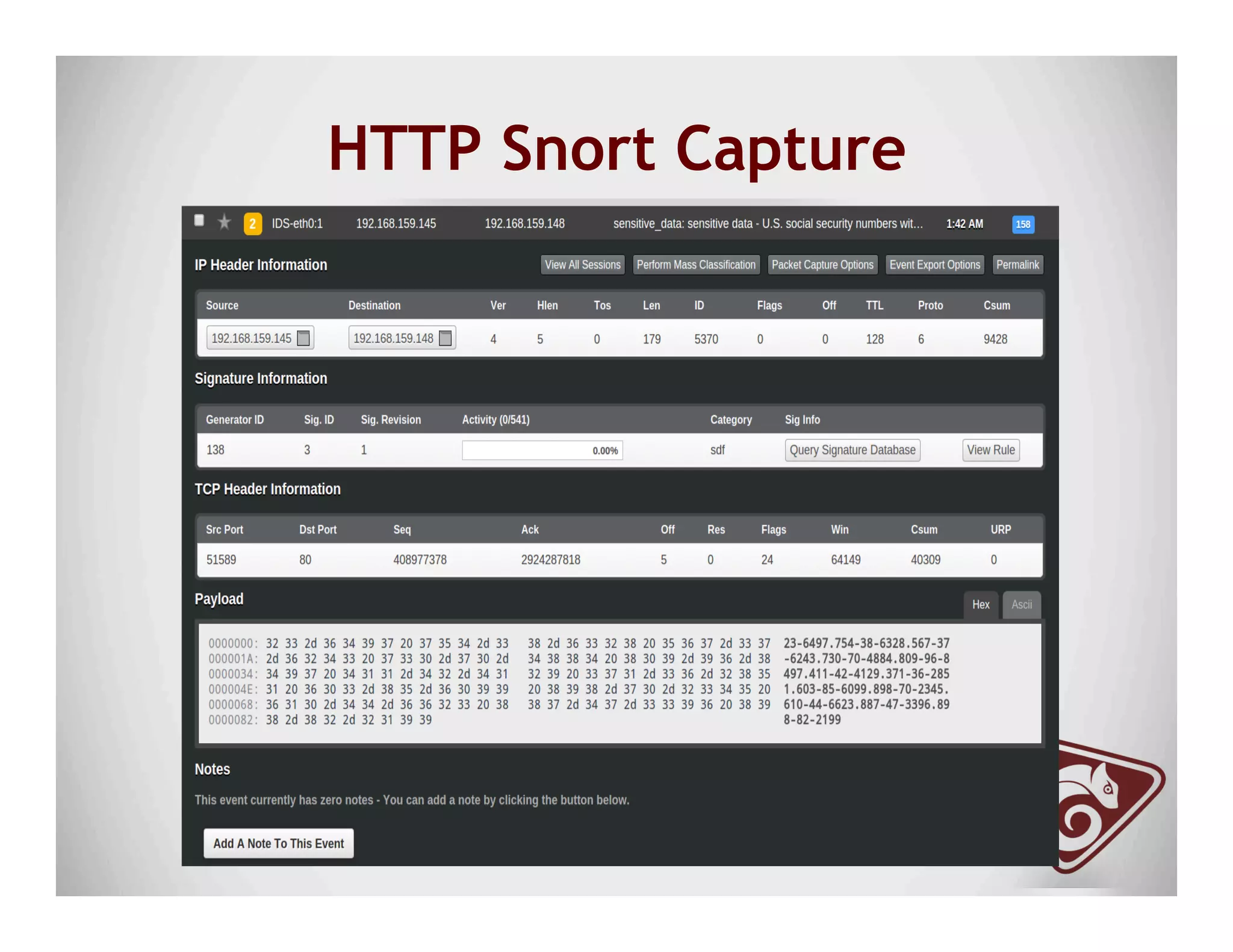HTTP Snort Capture
 