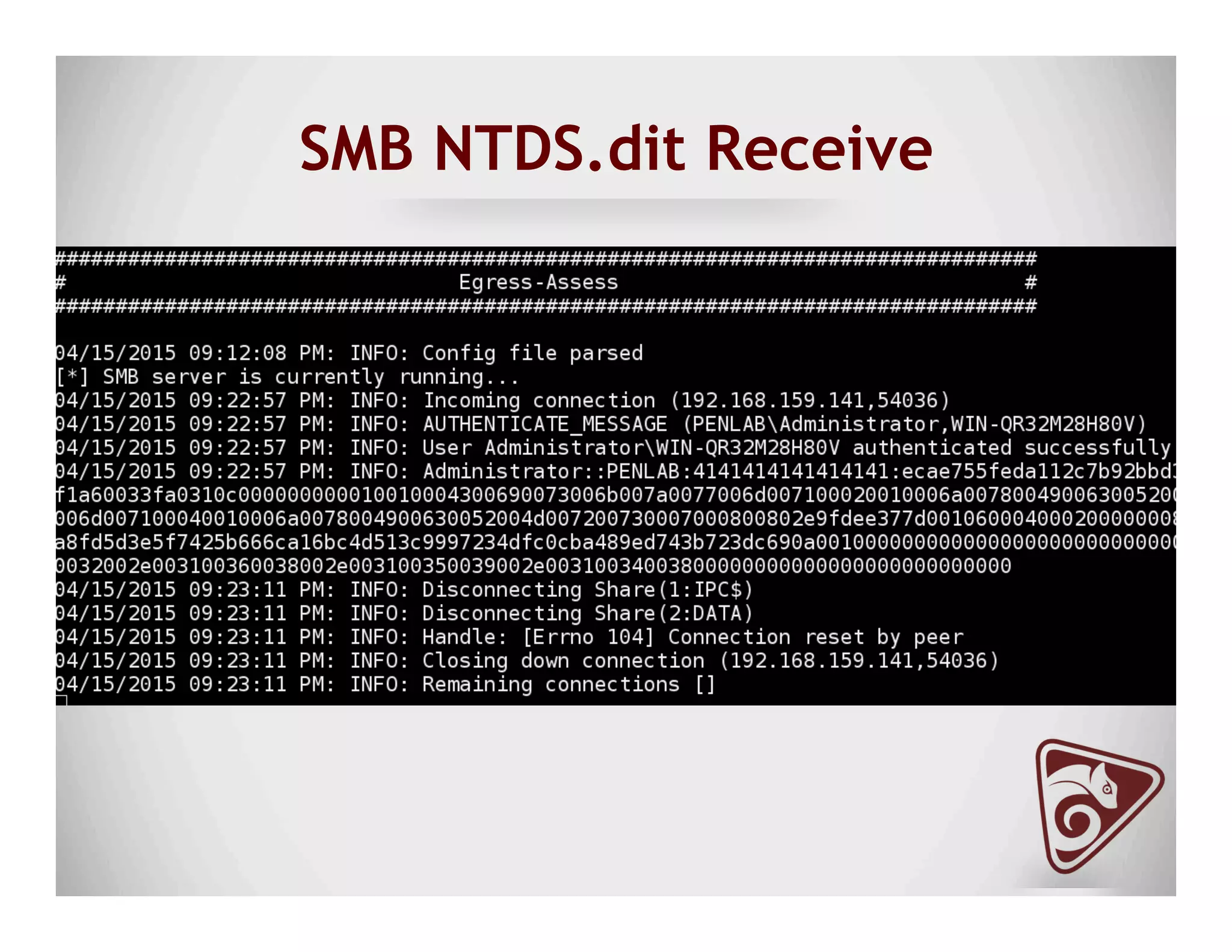 SMB NTDS.dit Receive
 