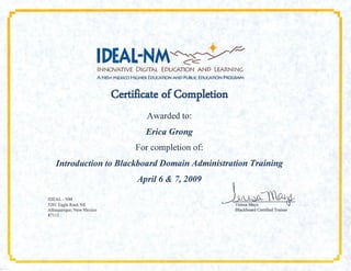 IDEAL-NM Domain Administration Training