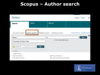 Scopus – Author search
 