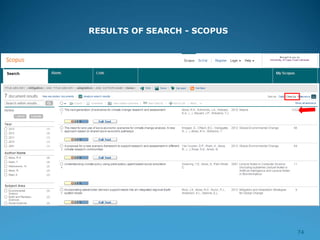 RESULTS OF SEARCH - SCOPUS
74
 