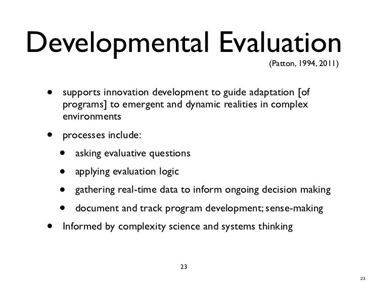 Developmental Evaluation and the Graduate Student Researcher