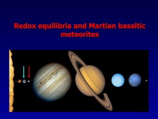 Redox equilibria and Martian basaltic meteorites 