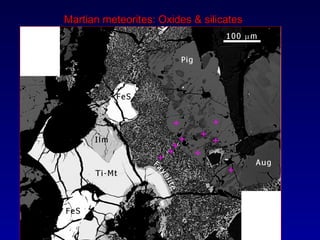 Martian meteorites: Oxides & silicates 