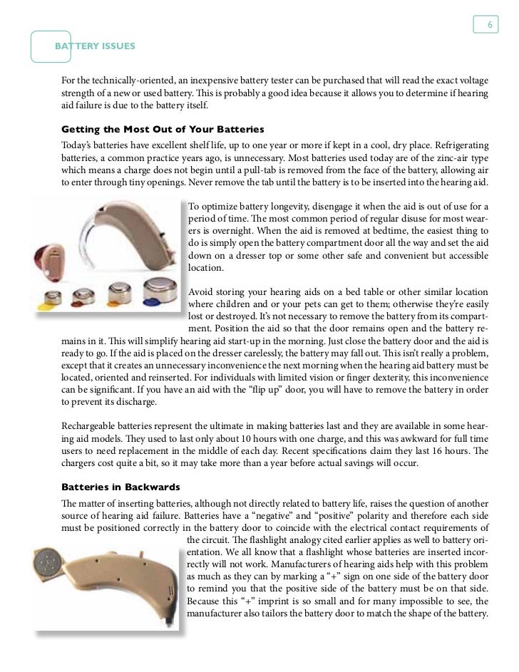 Care and Maintenance of Hearing Aids