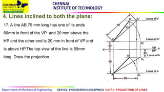 Eg unit ii projection of lines | PDF