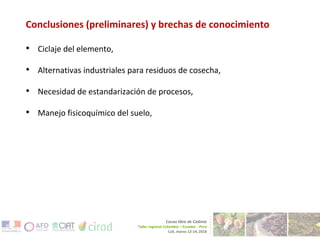 Aportes para el manejo de Cd en cacao