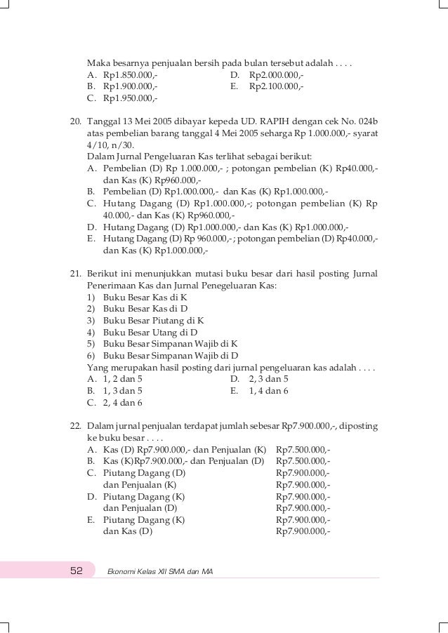 Soal Akuntansi Kelas 12 Ilmusosial Id