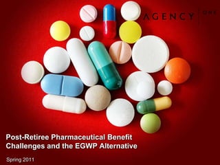 Post-Retiree Pharmaceutical Benefit Challenges and the EGWP Alternative Spring 2011 