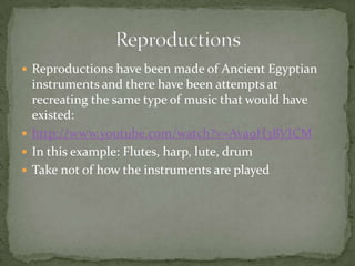 Musical Instruments of Ancient Egypt | PPTX