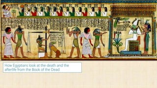 How Egyptians look at the death and the
afterlife from the Book of the Dead
 