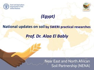 (Egypt)
Prof. Dr. Alaa El Bably
National updates on soil by SWERI practical researches
 