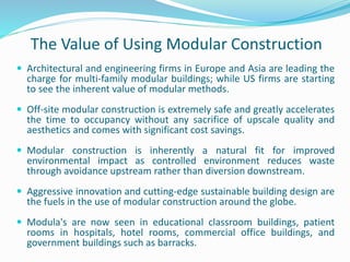 Modular Construction Solution For Rapid Cost-effective Development Of ...