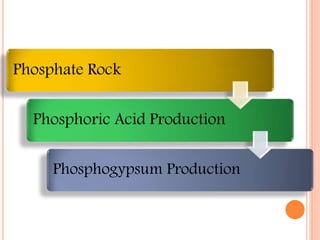 Phosphate Rock
Phosphoric Acid Production
Phosphogypsum Production