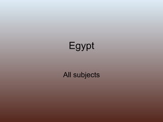 Egypt All subjects 