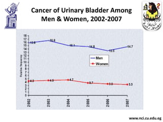 Cancer of Urinary Bladder Among
   Men & Women, 2002-2007




                              www.nci.cu.edu.eg
 