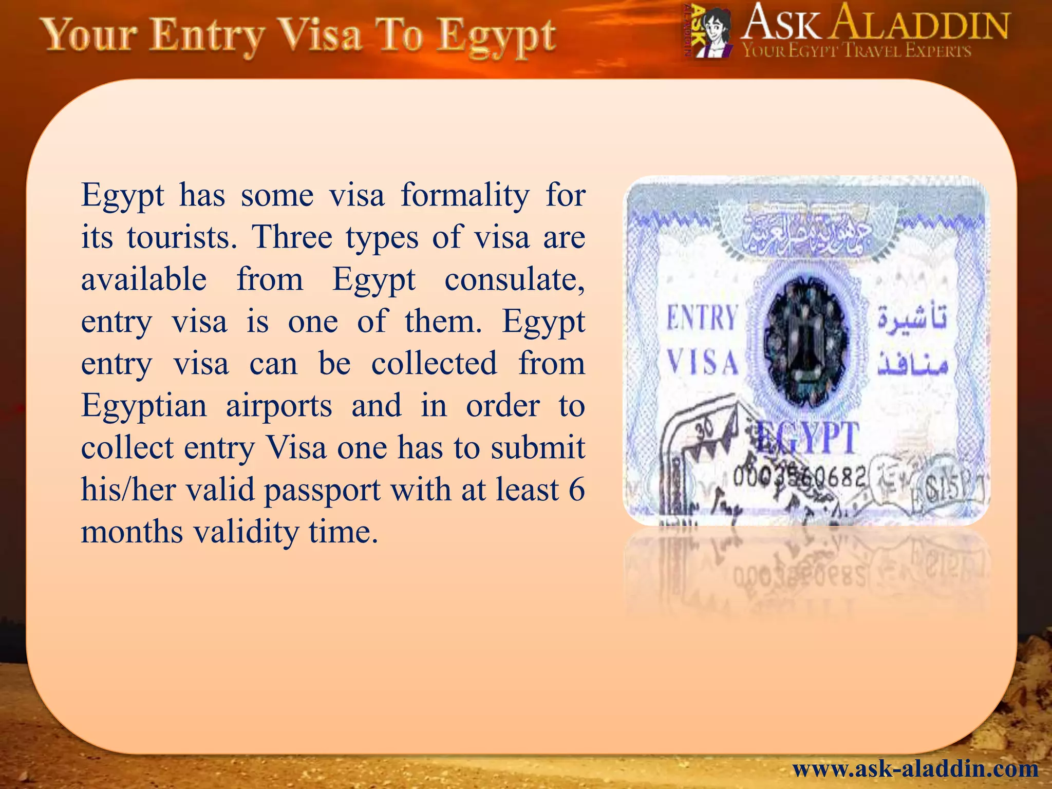 Egypt entry visa requirements a general guide PPT