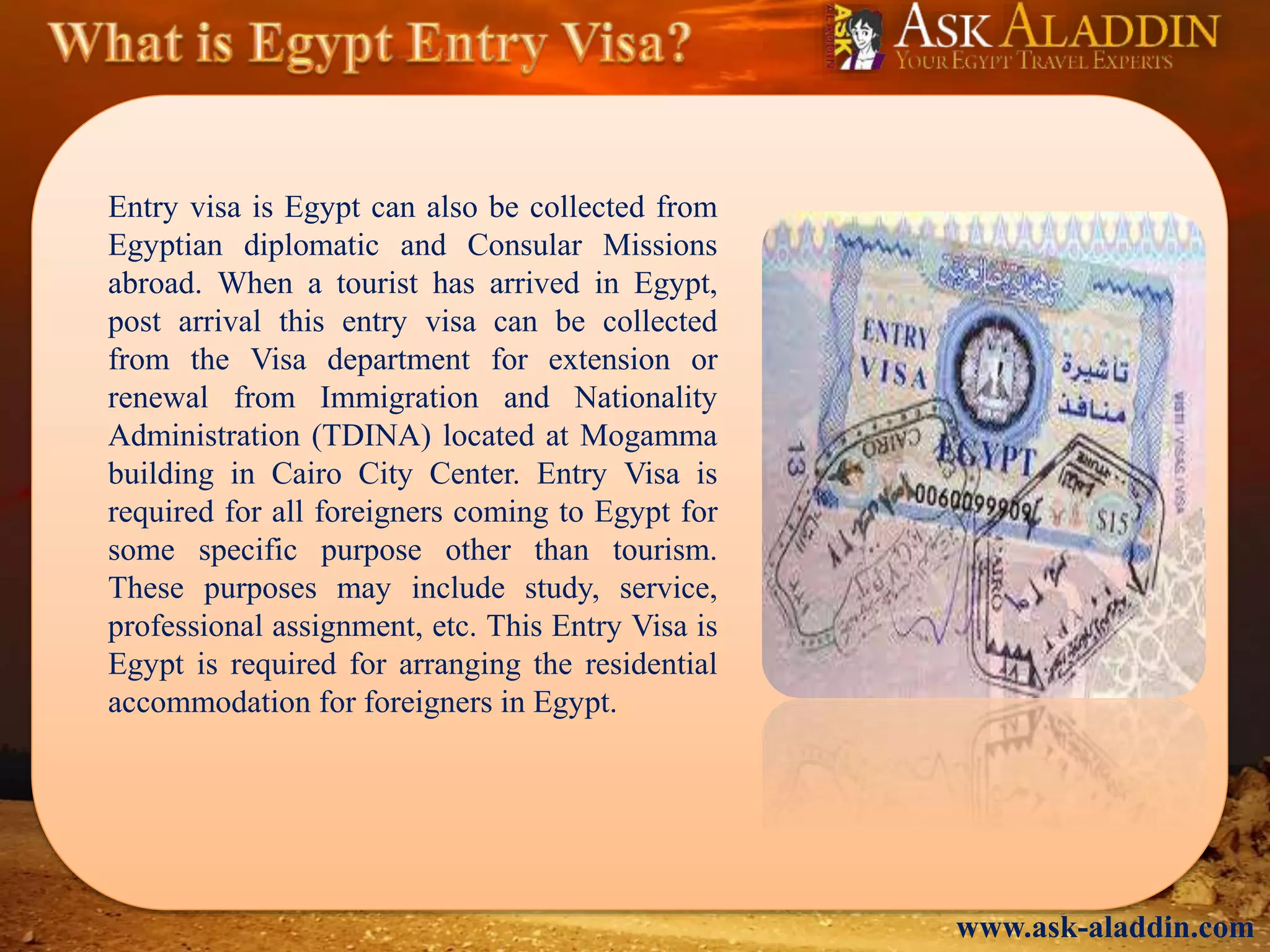 Egypt entry visa requirements a general guide PPT