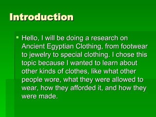 Egyptian Clothing | PPT