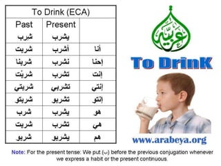 Egyptian Colloquial Arabic Verbs (ECA Verbs) 