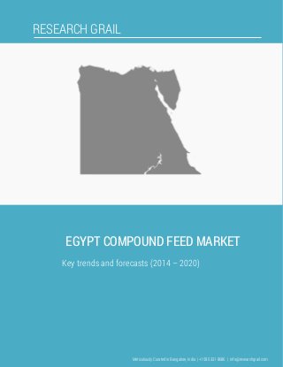 RESEARCH GRAIL
EGYPT COMPOUND FEED MARKET
Key trends and forecasts (2014 – 2020)
Meticulously Curated in Bangalore, India | +1 585 331 8686 | info@researchgrail.com
 