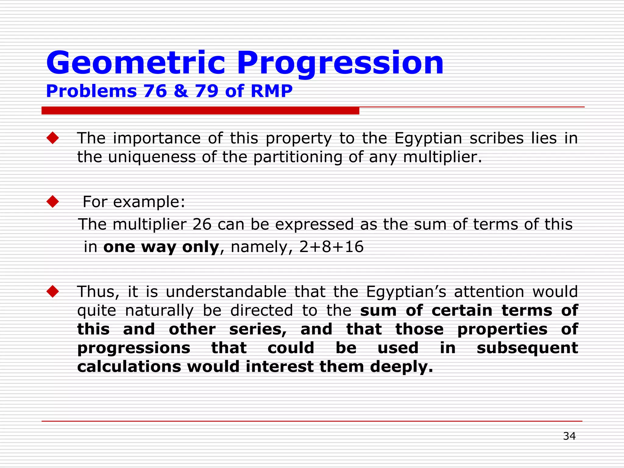 Example:30Egyptian MathematicsEgyptian Algebra