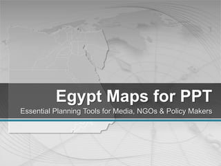 Essential Planning Tools for Media, NGOs & Policy Makers
 