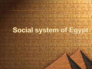 Social system of Egypt
 