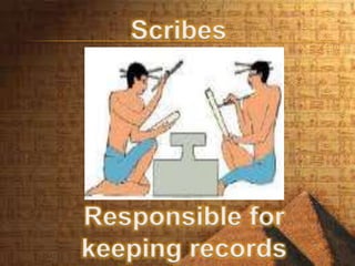 Scribes
Responsible for
keeping records
 