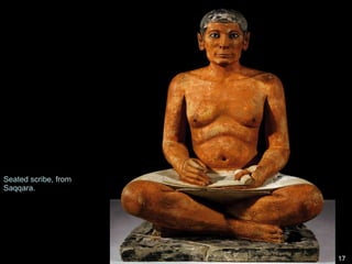 Seated scribe, from Saqqara. 