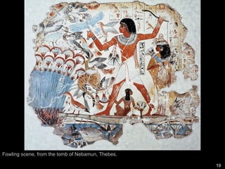Fowling scene, from the tomb of Nebamun, Thebes.