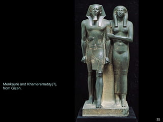 Menkaure and Khamerernebty(?), from Gizeh.