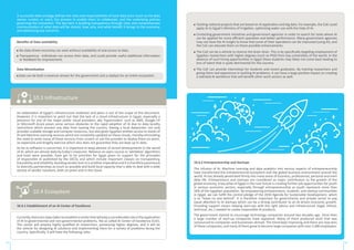 A successful data strategy defines the roles and responsibilities of each data actor (such as the data
owner, curator, or user), the process to enable them to collaborate, and the underlying policies
governing the interaction. The key here is building transparency through clear and comprehensive
communication of what data will be shared, how, why, and what benefit it brings to the economy,
and addressing any concerns.
An elaboration of Egypt’s infrastructure readiness and plans is out of the scope of this document.
However, it is important to point out that the lack of a cloud infrastructure in Egypt, especially a
presence for one of the major public cloud providers, aka ‘hyperscalers’ such as AWS, Google CP
or Microsoft Azure poses some serious obstacles to the rapid adoption of AI due to data locality
restrictions which prevent any data from leaving the country. Having a local datacenter not only
provides scalable storage and compute resources, but also gives Egyptian entities access to stacks of
AI and Machine Learning services which are constantly updated on these clouds, thereby eliminating
the need to write many of these services from scratch or ask the provider to deploy them on-prem,
an expensive and lengthy exercise which also does not guarantee they are kept up to date.
As far as software is concerned, it is important to keep abreast of recent developments in the world
of AI, which are almost daily by today’s measures. Reliance on open-source or ‘whitebox’ algorithms
and tools were possible, have got to be priorities for Egypt given its support for the principles
of responsible AI published by the OECD, and which include important clauses on transparency,
traceabilityandreliability.Avoidingvendorlock-inisanotherimperativeanditisthereforeparamount
to diversify partnerships as much as possible and build local capacity that is able to deal with a wide
variety of vendor solutions, both on-prem and in the cloud.
10.4 Ecosystem
Currently,therearestepstakentoestablishacenterthatwillplayaconsiderableroleintheapplication
of AI to governmental and non-governmental problems, the so called AI Center of Excellence (CoE).
The center will employ highly qualified AI researchers, possessing higher degrees, and it will be
the vehicle for designing AI solutions and implementing them for a variety of problems facing the
country. Specifically, it will have the following roles:
10.4.1 Establishment of an AI Center of Excellence
Tackling national projects that are based on AI application and big data. For example, the CoE could
apply AI to Egypt’s Ministry of Irrigation, optimizing water use with the help of AI.
Contacting government ministries and government agencies in order to search for tasks where AI
can be applied for more efficient operation and better performance. Many government agencies
may not have the AI insight to know that some of their operations can be improved (using AI), and
the CoE can educate them on these possible enhancements.
The CoE can be a vehicle to reverse the brain drain. This is by specifically targeting employment of
Egyptian researchers with higher degrees (such as PhD) from top universities of the world. In the
absence of such hiring opportunities in Egypt these students may likely not come back leading to
loss of talent that is quite detrimental for the country.
The CoE can provide internships for students and recent graduates. By training researchers and
giving them real experience in tackling AI problems, it can have a large positive impact on creating
a talented AI workforce that will benefit other work sectors as well.
10.4.2 Entrepreneurship and Startups
The infusion of AI, Machine Learning and data analytics into various aspects of entrepreneurship
have transformed the entrepreneurial ecosystem and the global business environment around the
world. AI has already penetrated firmly into many areas of business, professional, personal and even
daily life. Entrepreneurs and startups are considered as major contributors to the growth of the
global economy. A key pillar of Egypt in the near future is creating further job opportunities for youth
in various economic sectors, especially through entrepreneurship as youth represent more than
50% of the Egyptian population. By empowering entrepreneurs, students, and startup communities
in Egypt, we can fulfill the central pledge of the 2030 Agenda for Sustainable Development, which
is to “leave no one behind”. It is therefore important for governments and private sector to pay
equal attention to AI startups which can be a strong contributor to an AI-driven economic growth.
Providing support means helping start-ups with the right advice and infrastructure (legal, ethical,
technical, etc.) needed to create responsible AI products.
The government started to encourage technology companies around two decades ago. Since then
a large number of start-up companies have appeared. Many of them produced work that was
outsourced to companies and businesses abroad. The trend kept improving and there are now tens
of these companies, and many of them grew to become large companies with over 1,000 employees.
49 50
10.3 Infrastructure
Benefits of Data availability
No data-driven economy can exist without availability of and access to data.
Transparency: Individuals can access their data, and could provide useful additional information
or feedback for improvement.
Data Monetization
Data can be both a revenue stream for the government and a catalyst for an entire ecosystem.
 