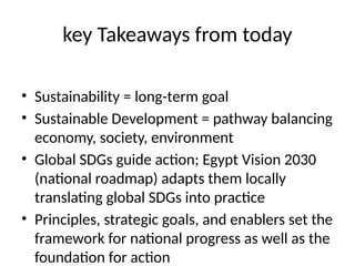 Sustainable Development and Egypt's Vision 2030: Pathways to a Balanced ...