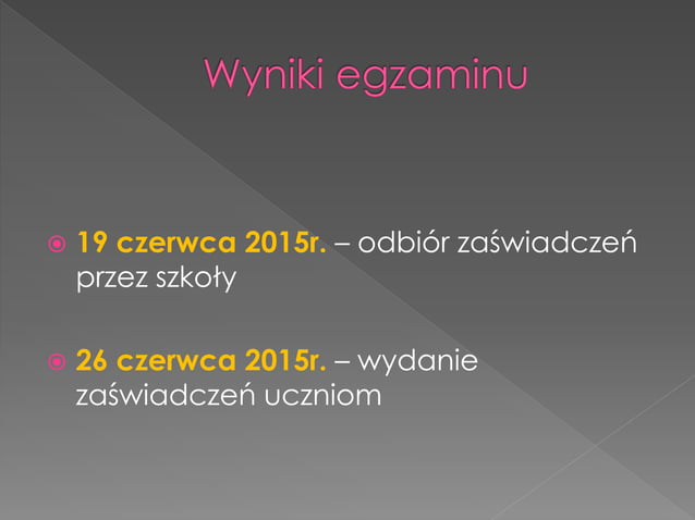 Egzamin gimnazjalny 2014/2015 | PPT