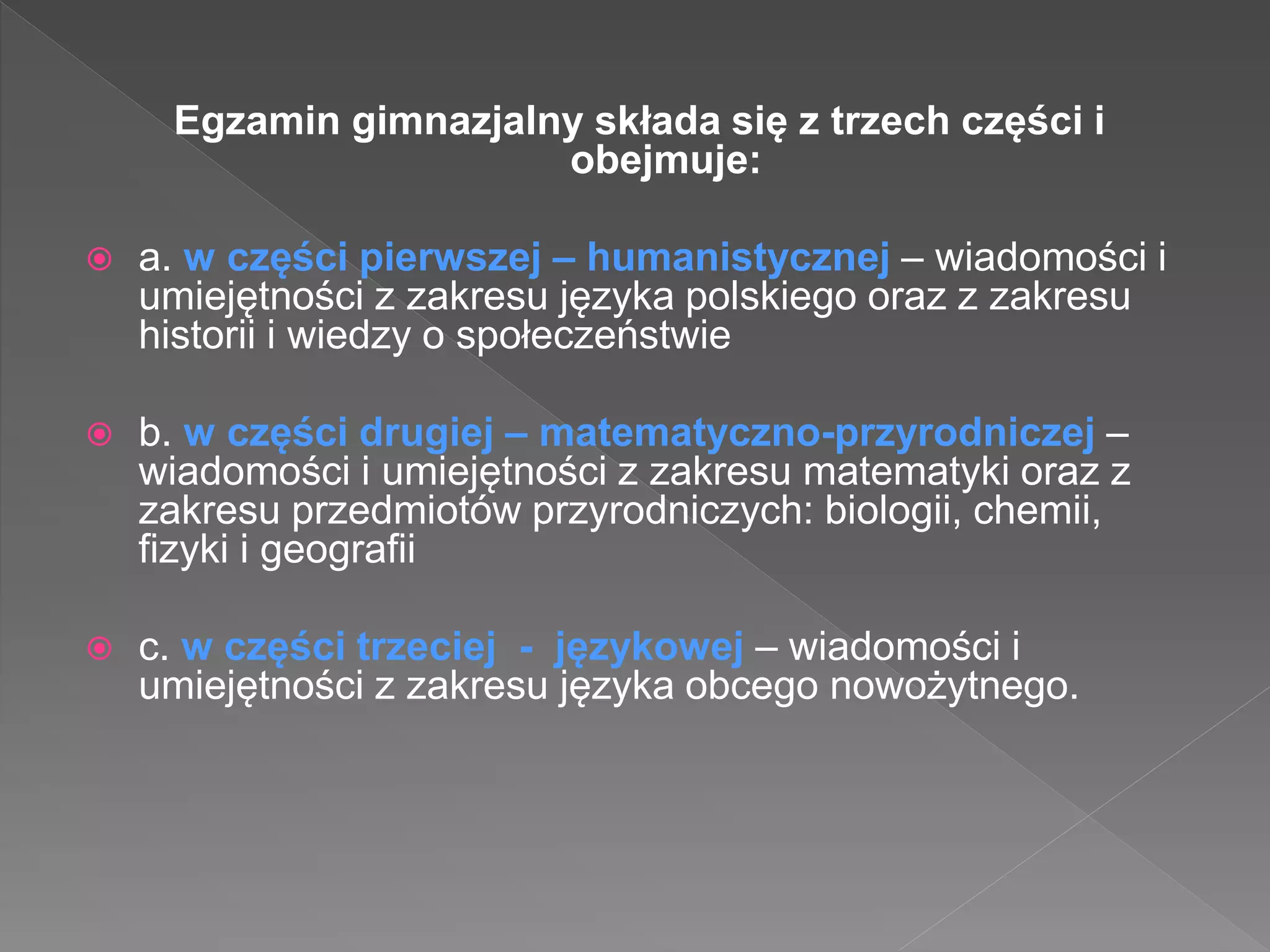 Egzamin gimnazjalny 2016 | PPT