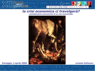 la crisi economica ci travolgerà?
                           considerazioni economiche di un non-economista




Viareggio, 3 aprile 2009                                                    ernesto hofmann
 