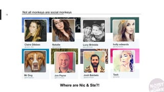 18
Not all monkeys are social monkeys
Where are Nic & Ste?!
 