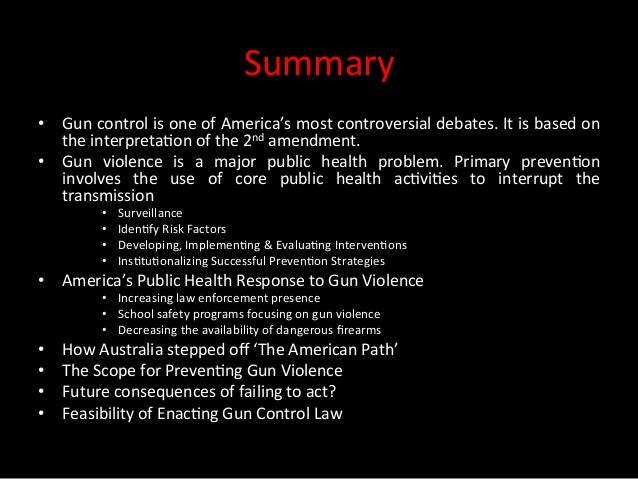 Summary Of Gun Control In The Night