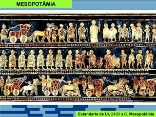 Estandarte de Ur, 2400 a.C. Mesopotâmia
MESOPOTÂMIA
 