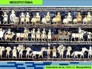 Estandarte de Ur, 2400 a.C. Mesopotâmia
MESOPOTÂMIA
 