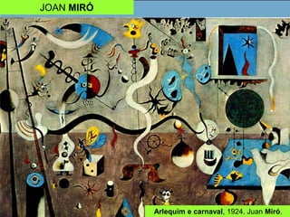 JOAN MIRÓ
Arlequim e carnaval, 1924. Juan Miró.
 
