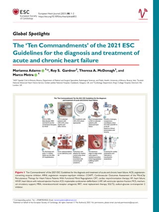 The ‘Ten Commandments’ of the 2021 ESC Guidelines for the diagnosis and ...